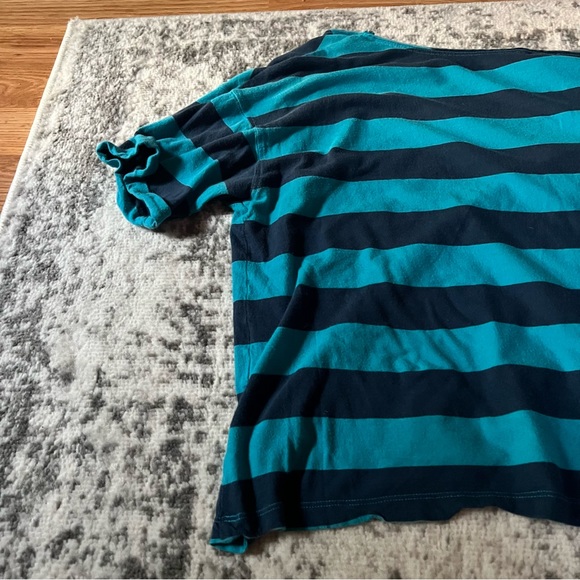 Blue & Navy Striped Boxy Tee - Picture 7 of 7